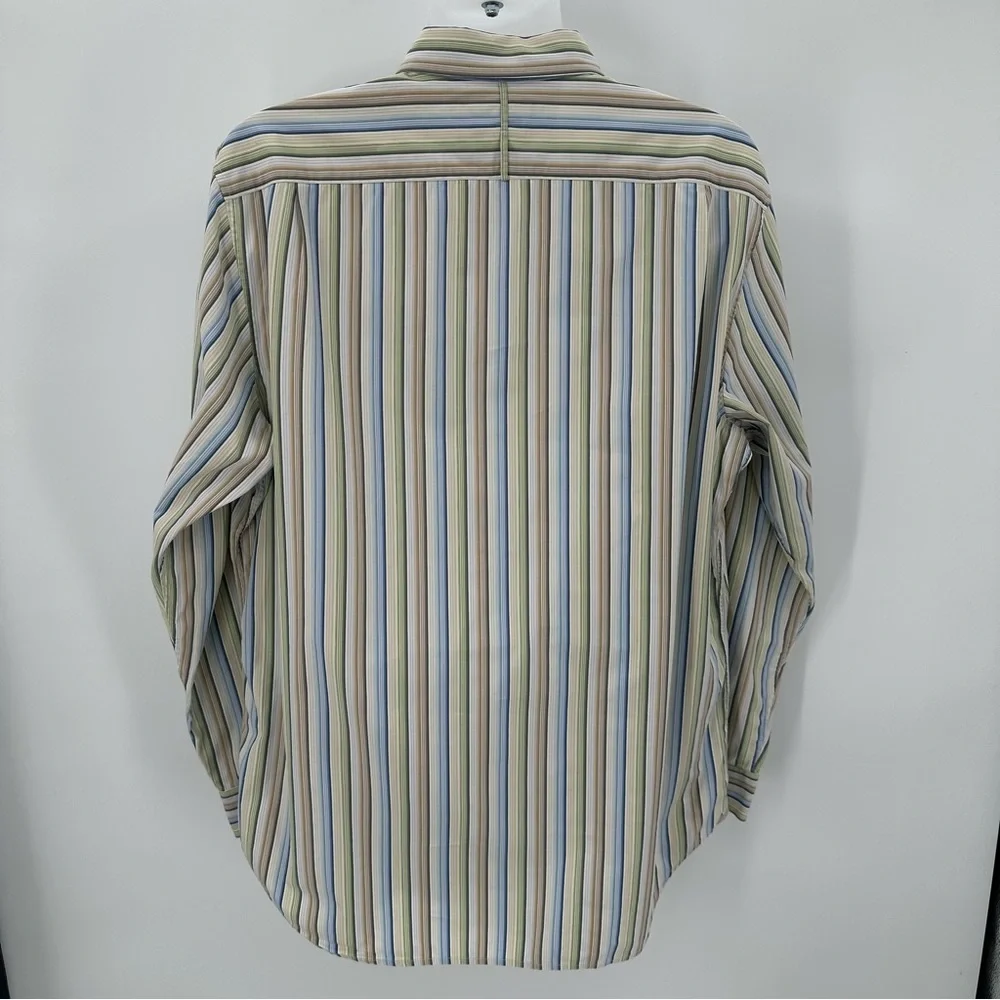 3/$15 Banana Republic Dress Shirt Mens XL Classic Fit Button Up Stripes 00s L/S